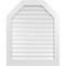 Ekena Millwork Octagonal Top Surface Mount PVC Gable Vent: Functional, w/ 3-1/2"W x 1"P Standard Frame, 34"W x 42"H GVPOT34X4201SF - alternate 1